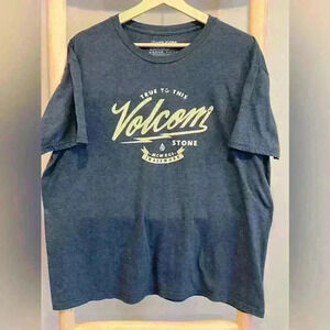 ✨Volcom XL blue teeshirt basic classic print